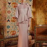 NILOUFAR - PUFF SLEEVED MODERN KURUNG WITH PEEK-A-BOO LACE