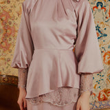 NILOUFAR - PUFF SLEEVED MODERN KURUNG WITH PEEK-A-BOO LACE