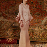 SAFA - SOFT DUCHESS KURUNG MODERN WITH LACE PATCHWORK AND RUFFLE SLEEVES