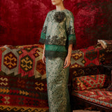 PARISA - KURUNG KEDAH WITH LACE TRIMMING AND PLEATED ORGANZA