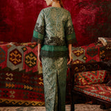 PARISA - KURUNG KEDAH WITH LACE TRIMMING AND PLEATED ORGANZA