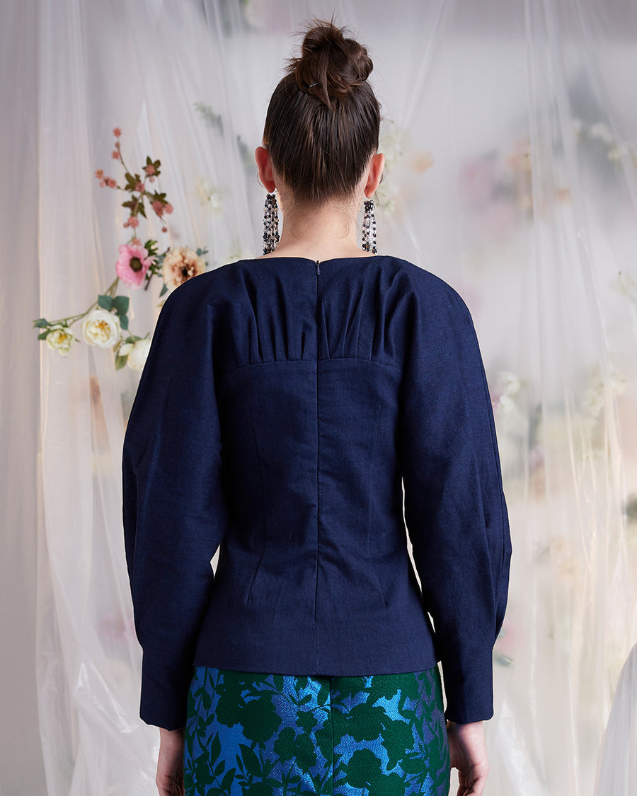 SYLVIE (DARK DENIM TOP)