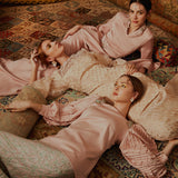 ZAHRA - MODERN KURUNG WITH PLEATED SLEEVES AND FOLDS WITH BROCADE SKIRT