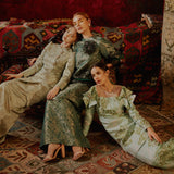 PARISA - KURUNG KEDAH WITH LACE TRIMMING AND PLEATED ORGANZA